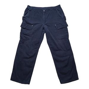 Duluth Trading Canvas Pants Men's Blue Utility Work Gusset Carpenter 44x34 Heavy
